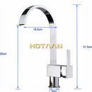 GobekUsa Dual Hole Kitchen Tap in Brass Chrome Finish