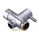 Modern chrome brass shattaf sprayer diverter for bathroom faucet by Decorbites