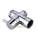 Modern chrome brass shattaf sprayer diverter for bathroom faucet by Decorbites