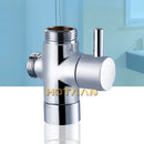 Modern chrome brass shattaf sprayer diverter for bathroom faucet by Decorbites