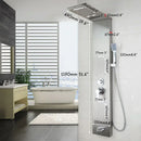 GobekUsa Brass Shower Column with Hand Shower & Tub Spout Massage System