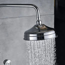 GobekUsa Dual Handle Chrome Brass Shower Mixer System with 8" Rainfall Shower Head