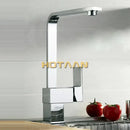 GobekUsa Brass Square Swivel Kitchen Faucet Mixer for Sink