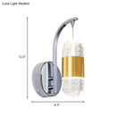 GobekUsa Minimalistic Bubble Crystal LED Chrome Wall Mounted Lamp - Capsule Restaurant Wall Light Sconce