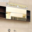 GobekUsa Modern Linear Wall Mounted Vanity Sconce for Bathroom - Clear/Amber Crystal, Warm/White Light - 16"/22"/27" Long