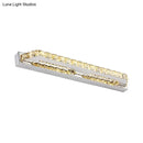 GobekUsa Modern Linear Wall Mounted Vanity Sconce for Bathroom - Clear/Amber Crystal, Warm/White Light - 16"/22"/27" Long