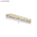 GobekUsa Modern Linear Wall Mounted Vanity Sconce for Bathroom - Clear/Amber Crystal, Warm/White Light - 16"/22"/27" Long