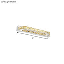 GobekUsa Modern Linear Wall Mounted Vanity Sconce for Bathroom - Clear/Amber Crystal, Warm/White Light - 16"/22"/27" Long