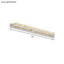 GobekUsa Modern Linear Wall Mounted Vanity Sconce for Bathroom - Clear/Amber Crystal, Warm/White Light - 16"/22"/27" Long