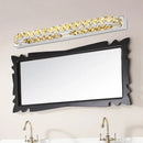 GobekUsa Modern Linear Wall Mounted Vanity Sconce for Bathroom - Clear/Amber Crystal, Warm/White Light - 16"/22"/27" Long