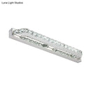 GobekUsa Modern Linear Wall Mounted Vanity Sconce for Bathroom - Clear/Amber Crystal, Warm/White Light - 16"/22"/27" Long