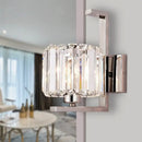 GobekUsa Minimalist Crystal Wall Lamp with Chrome Backplate & 1 Light