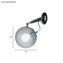 GobekUsa Modern Clear Glass Bubble Wall Sconce with Chrome Mount - 10"/12" Wide