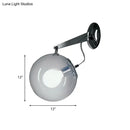 GobekUsa Modern Clear Glass Bubble Wall Sconce with Chrome Mount - 10"/12" Wide