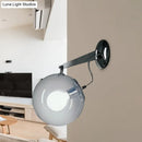 GobekUsa Modern Clear Glass Bubble Wall Sconce with Chrome Mount - 10"/12" Wide