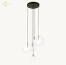 GobekUsa Clear Glass Globe Cluster Chandeliers Pendant Lights for Living Room and Staircase