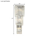GobekUsa Modern 3-Head Wall Sconce Light with Clear Glass Shades - Stylish Prismatic Design - Wall Mounted Lamp