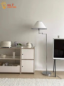 GobekUsa Cream Rocker Arm LED Floor Lamp for Modern Living Spaces