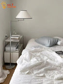 GobekUsa Cream Rocker Arm LED Floor Lamp for Modern Living Spaces