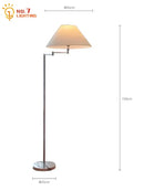 GobekUsa Cream Rocker Arm LED Floor Lamp for Modern Living Spaces
