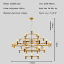 GobekUsa Crown Major Chandelier: Modern Luxury LED Light for Kitchen, Hotel, Living Room