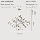 GobekUsa Crown Major Chandelier: Modern Luxury LED Light for Kitchen, Hotel, Living Room