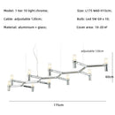 GobekUsa Crown Major Chandelier: Modern Luxury LED Light for Kitchen, Hotel, Living Room
