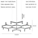 GobekUsa Crown Major Chandelier: Modern Luxury LED Light for Kitchen, Hotel, Living Room