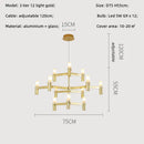 GobekUsa Crown Major Chandelier: Modern Luxury LED Light for Kitchen, Hotel, Living Room