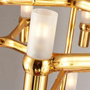 GobekUsa Crown Major Chandelier: Modern Luxury LED Light for Kitchen, Hotel, Living Room