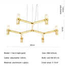 GobekUsa Crown Major Chandelier: Modern Luxury LED Light for Kitchen, Hotel, Living Room
