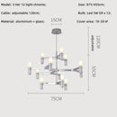 GobekUsa Crown Major Chandelier: Modern Luxury LED Light for Kitchen, Hotel, Living Room