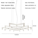 GobekUsa Crown Major Chandelier: Modern Luxury LED Light for Kitchen, Hotel, Living Room