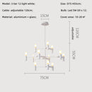 GobekUsa Crown Major Chandelier: Modern Luxury LED Light for Kitchen, Hotel, Living Room