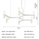 GobekUsa Crown Major Chandelier: Modern Luxury LED Light for Kitchen, Hotel, Living Room