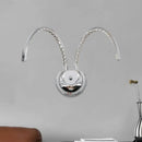 GobekUsa Modern Chrome LED Wall Lamp with Symmetric Arch Design in Warm/White Light