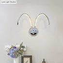 GobekUsa Modern Chrome LED Wall Lamp with Symmetric Arch Design in Warm/White Light