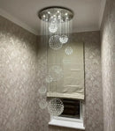 GobekUsa Crystal Ball Design Chandelier Set - Large Elegant Lustre Lights D80xH300cm