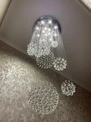 GobekUsa Crystal Ball Design Chandelier Set - Large Elegant Lustre Lights D80xH300cm