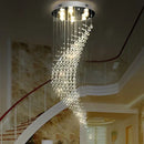 GobekUsa Crystal Ball Spiral Chandelier: Luxury LED Hanging Light Fixture