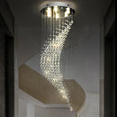 GobekUsa Crystal Ball Spiral Chandelier: Luxury LED Hanging Light Fixture