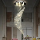 GobekUsa Crystal Ball Spiral Chandelier: Luxury LED Hanging Light Fixture
