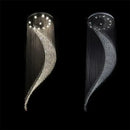 GobekUsa Crystal Ball Spiral Chandelier: Luxury LED Hanging Light Fixture
