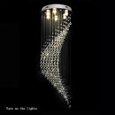 GobekUsa Crystal Ball Spiral Chandelier: Luxury LED Hanging Light Fixture