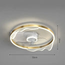 GobekUsa Ceiling Fan Light with Invisible Blades, Remote Control, Modern Design, Silent Operation