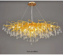 GobekUsa Modern Chrome Crystal Chandelier for Living Room