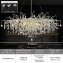 GobekUsa Modern Chrome Crystal Chandelier for Living Room
