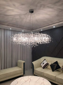 GobekUsa Modern Chrome Crystal Chandelier for Living Room