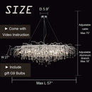 GobekUsa Modern Chrome Crystal Chandelier for Living Room