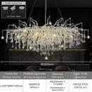 GobekUsa Modern Chrome Crystal Chandelier for Living Room